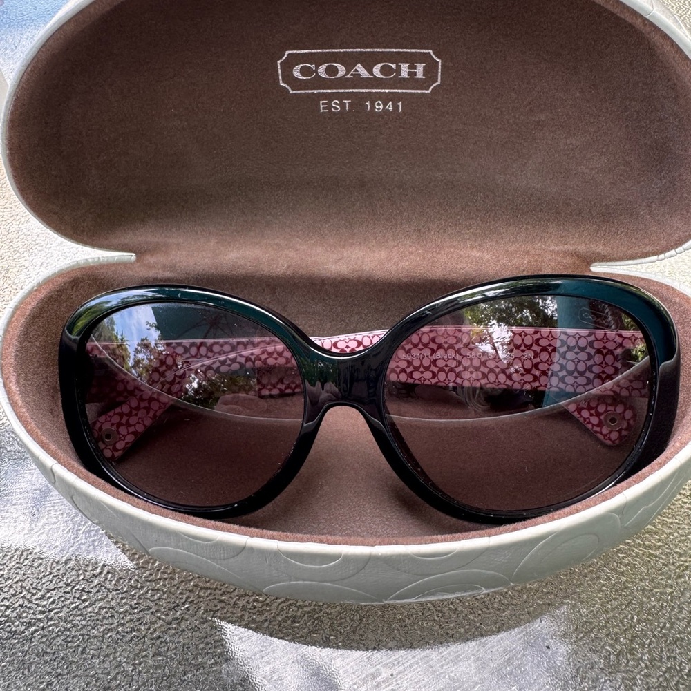 Coach Black Oversized Sunglasses